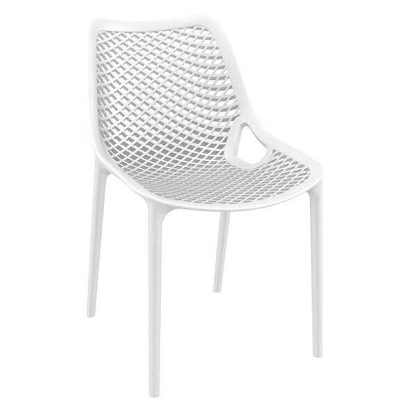 Aultas Polypropylene Garden Side Chair In White