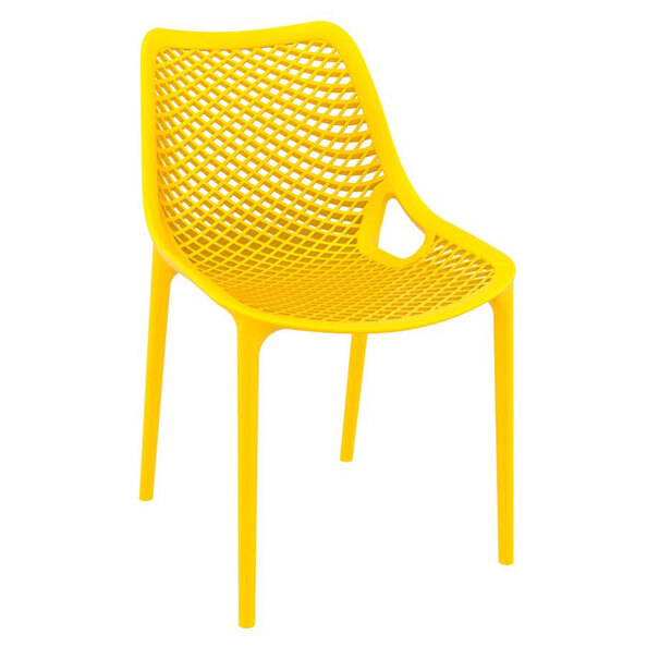 Aultas Polypropylene Garden Side Chair In Yellow