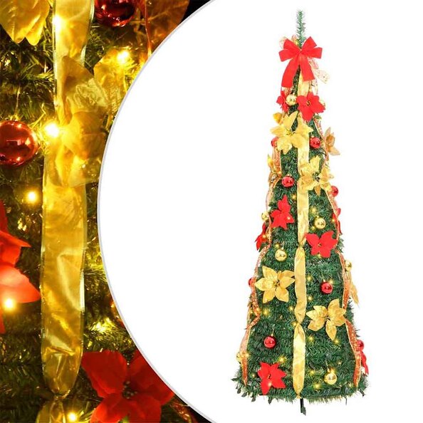 Aurelia 120cm Artificial Christmas Tree With 50 LEDs - Multicolour