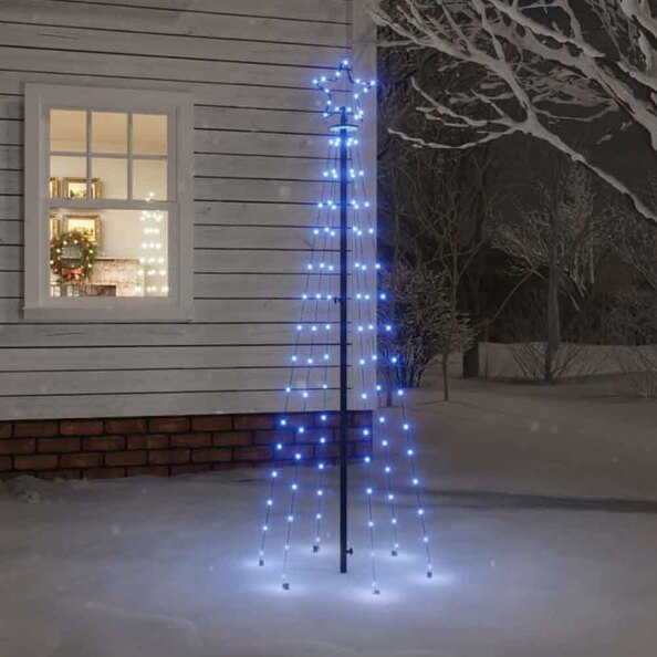 Aurelia 180cm Metal Christmas Tree With 108 LEDs - Blue