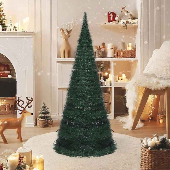 Aurelia 210cm PVC Artificial Pre-lit Christmas With LED - Green