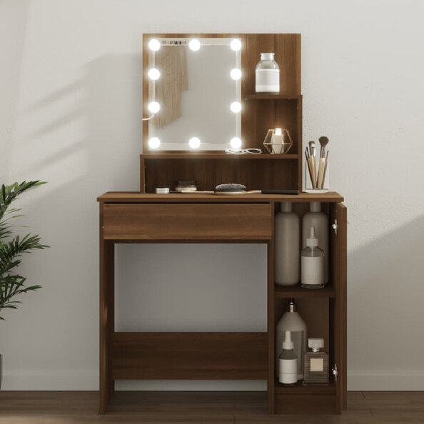 white christmas dresses Engineered Wood Dressing Table with Mirror Shelves and Storage Cabinet –  Caspian Furnitures