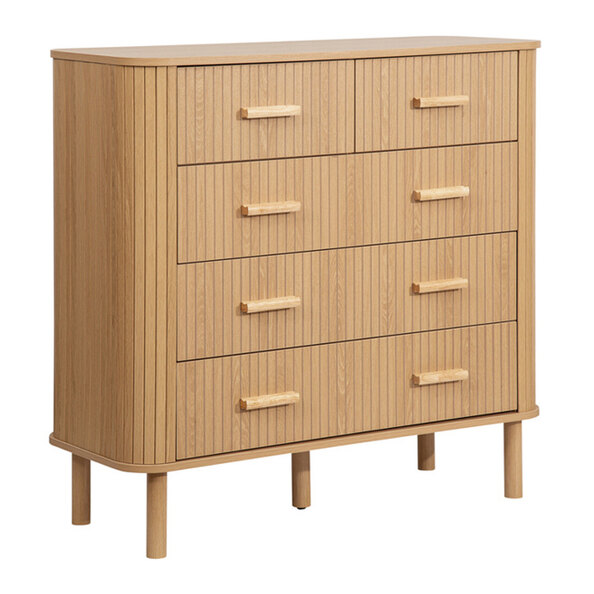 Avenel Wooden Chest Of 5 Drawers In Oak