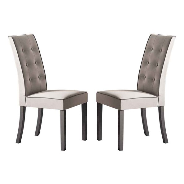 Avora Grey Fabric Dining Chairs in Pair