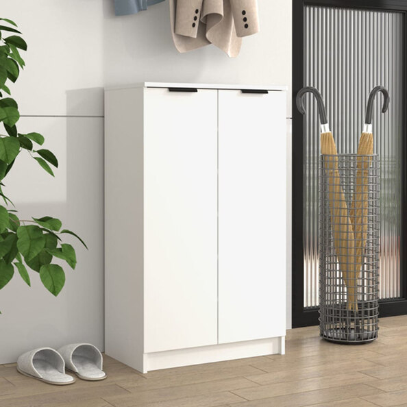 Avory Shoe Storage Cabinet With 2 Doors In White