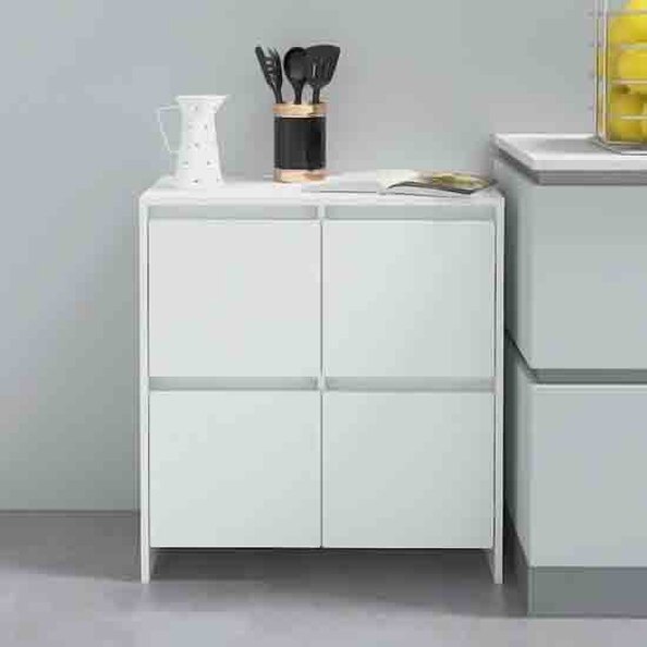 Axton Wooden Storage Cabinet With 4 Doors In White