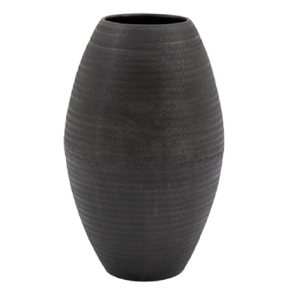 Aztec Tall Aluminium Arrow Vase In Black