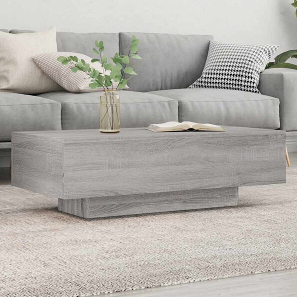 Baina 100cm Wooden Rectangular Coffee Table - Concrete Grey