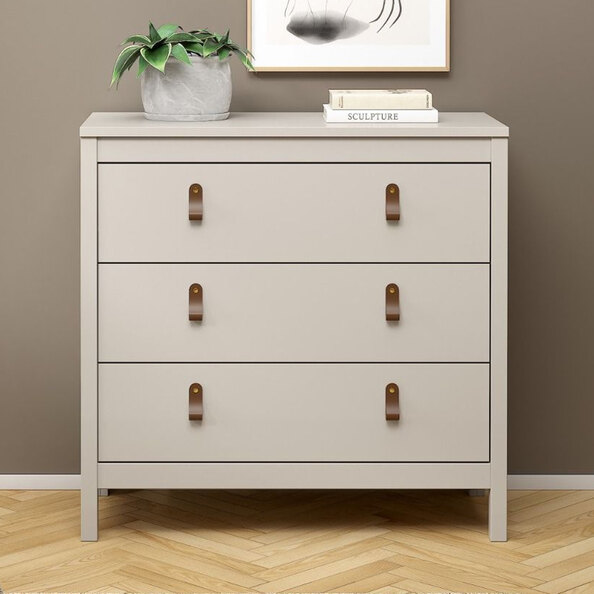 Barcila Wooden Chest Of 3 Drawers In Cashmere