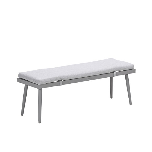 Barrie Aluminium Garden Seating Bench With Cushion In Taupe
