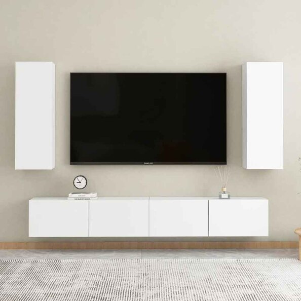 Beaufort 160cm Wooden Entertainment Unit In White