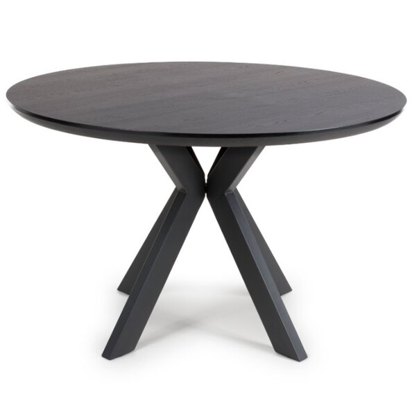 Beloit Medium Wooden Round Dining Table In Black