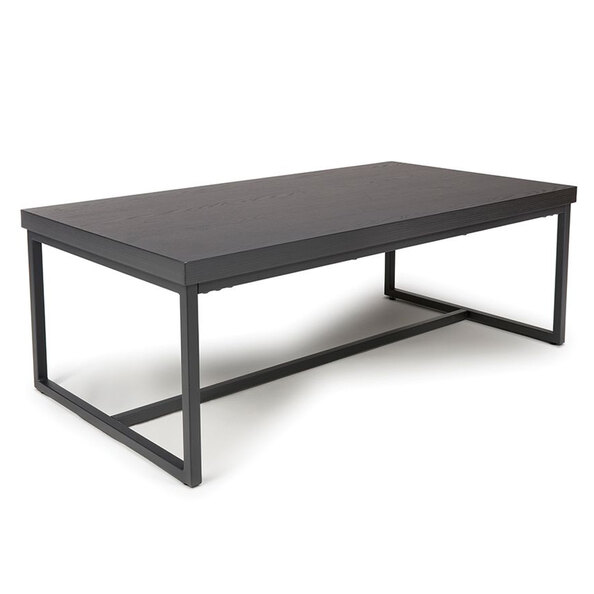 Beloit Wooden Rectangular Coffee Table In Ash Black