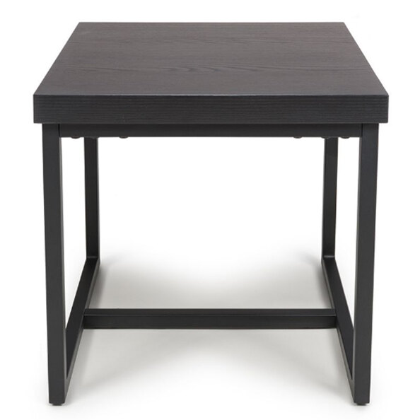Beloit Wooden Square End Table In Ash Black