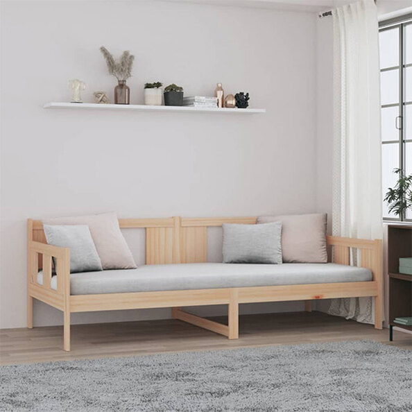 Bente Solid Pinewood Single Day Bed In Natural