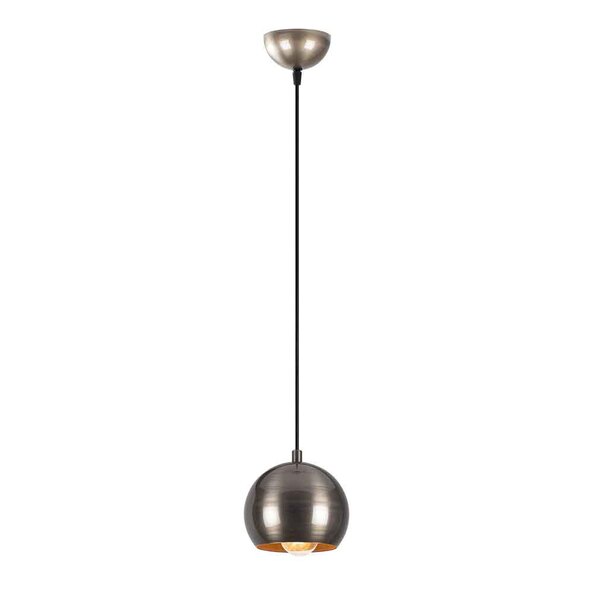 Berceste Large Metal Globe Ceiling Pendant Light in Silver