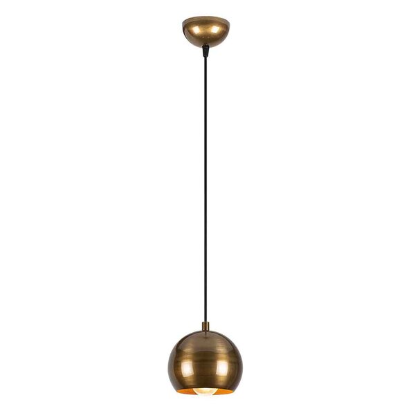 Berceste Large Metal Globe Ceiling Pendant Light in Gold
