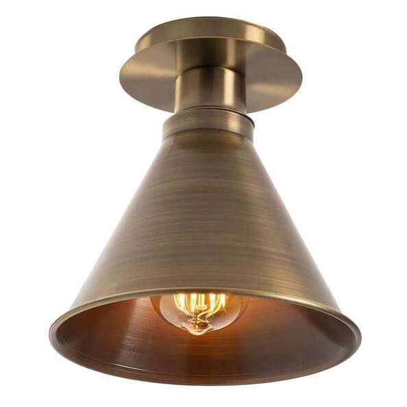 Berceste Metal Flush Ceiling Light in Copper