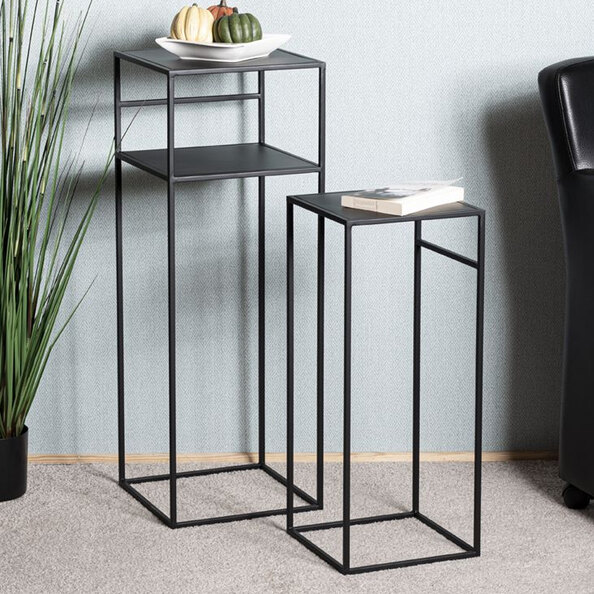 Bernalillo Metal Nest Of 2 Tables In Black