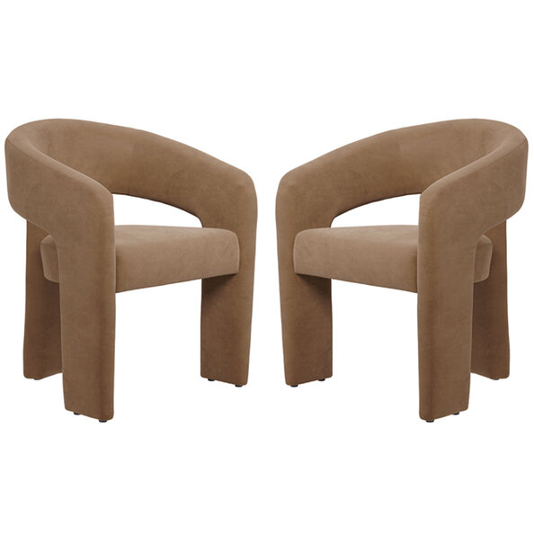 Berthoud Mole Velvet Dining Chairs - Pair
