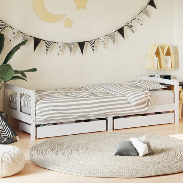 Berwyn 80x200cm Wooden Children Daybed In White