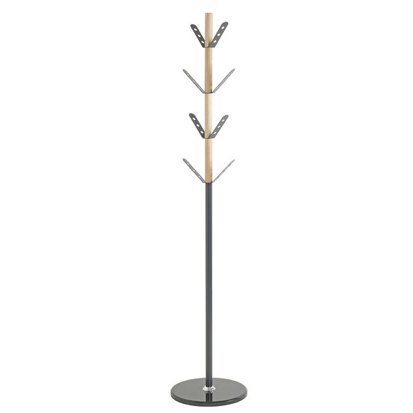Bessemer Metal Coat Stand With Marble Base In Anthracite Natural