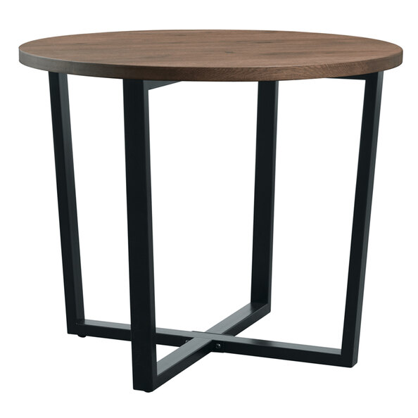Bethany Small Wooden Dining Table In Rustic Smoked