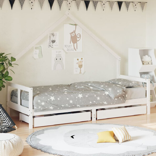 Bethel 80x200cm Wooden Children Daybed In White