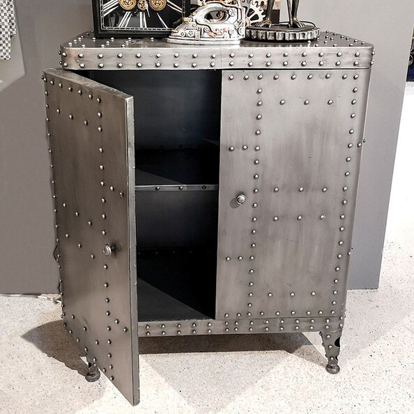 Binghamton Metal Storage Cabinet In Silver