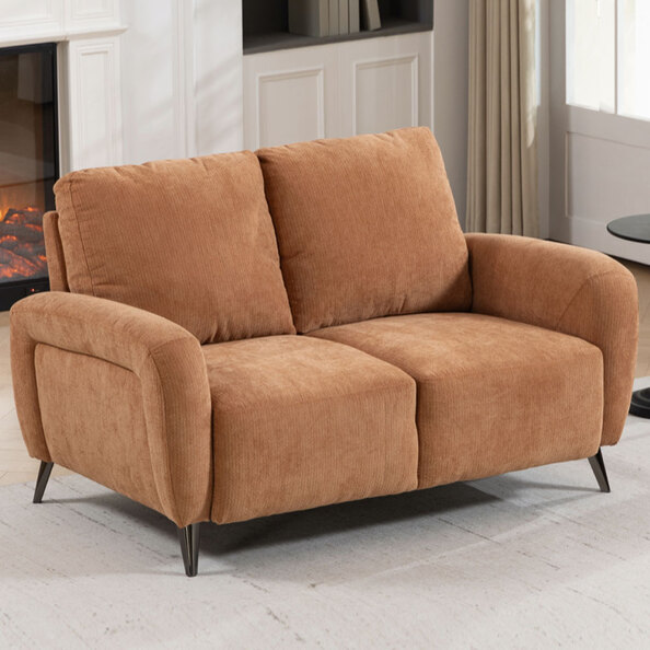 Blake Fabric 2 Seater Sofa in Rust