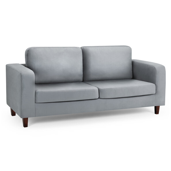 Boston Fabric 3 Seater Sofa In Grey