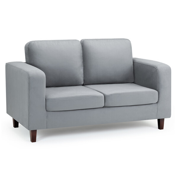 Boston Faux Leather 2 Seater Sofa In Grey