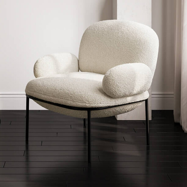 Bothell Fabric Bedroom Chair - Ivory