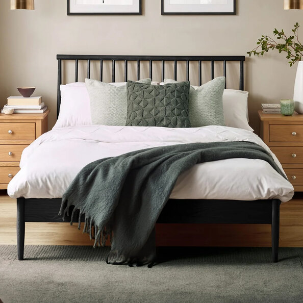 Brainerd Wooden Double Bed - Black