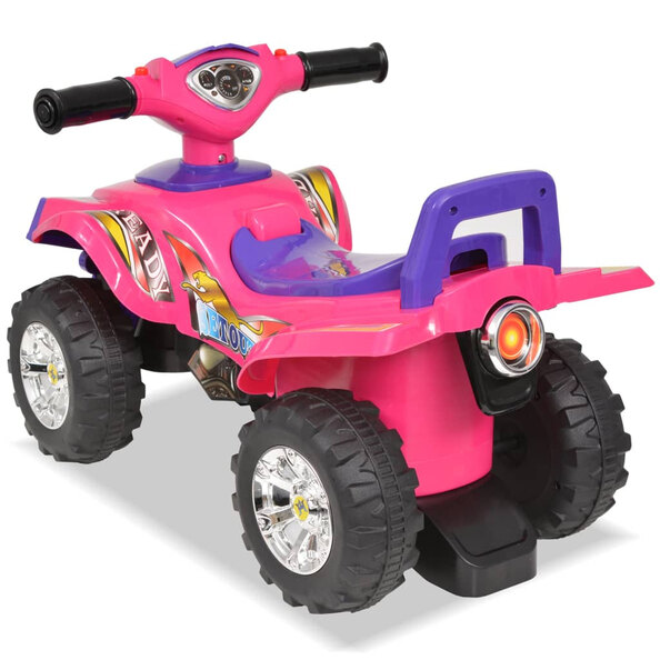Brevard Plastic Kids Ride-on ATV With Sound - Pink And Purple