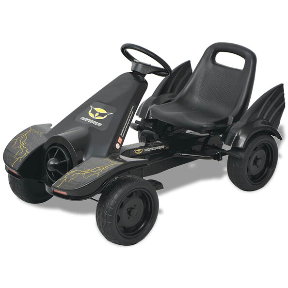 Buckeye Kids Pedal Go-Kart With Adjustable Seat Comfort - Black