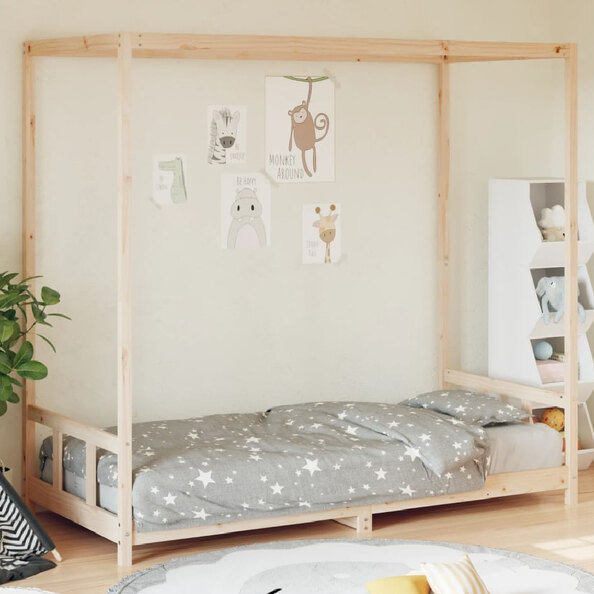 Burwell 90x200cm Wooden Children Bed In Natural