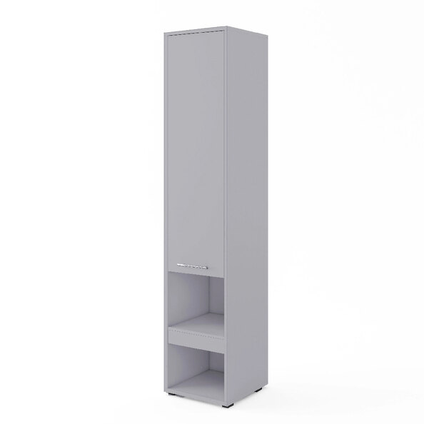 Cadott Wooden Storage Cabinet Tall With 1 Door In Matt Grey