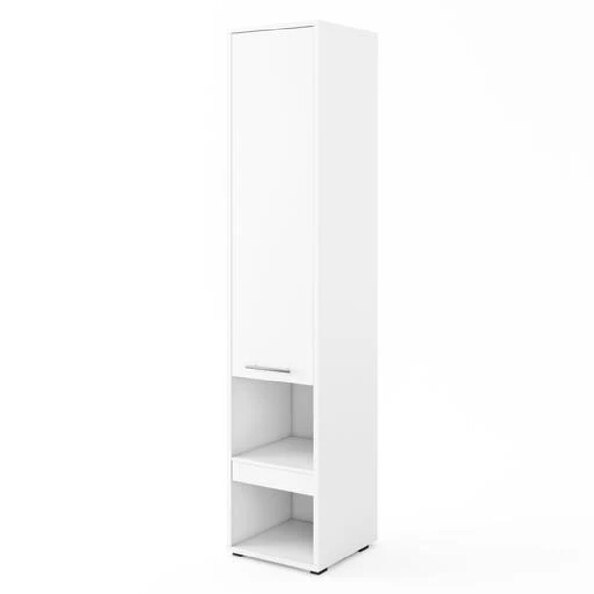 Cadott Wooden Storage Cabinet Tall With 1 Door In Matt White