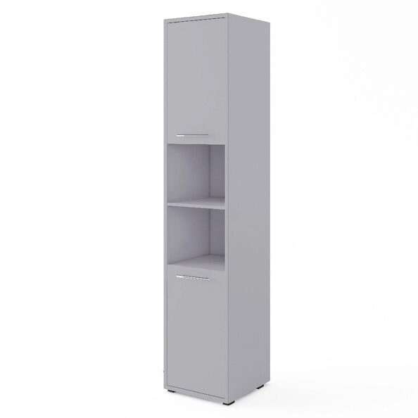Cadott Wooden Storage Cabinet Tall With 2 Doors In Matt Grey