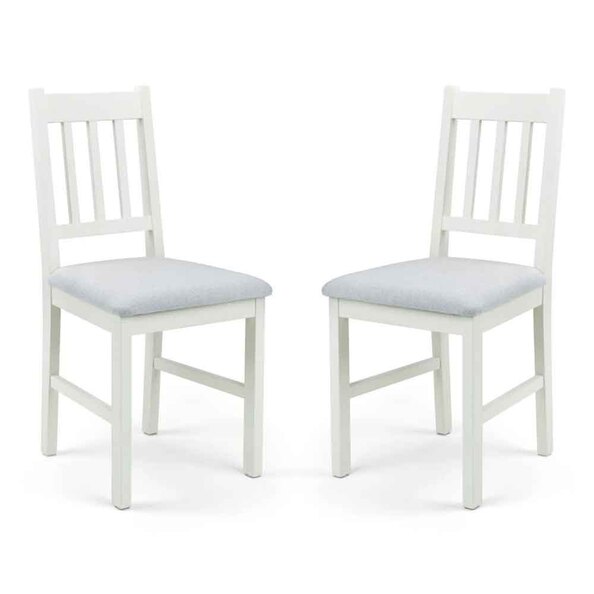 Calliope White Wooden Dining Chairs in Pair