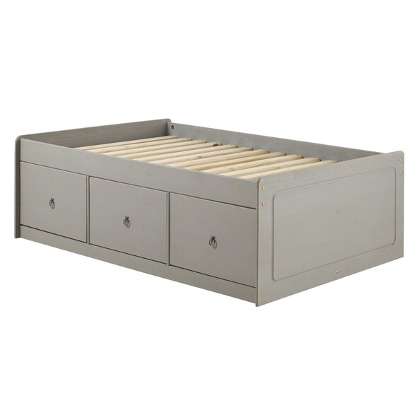 Caribou Wooden Cabin Bed With 3 Drawers In Grey Oak