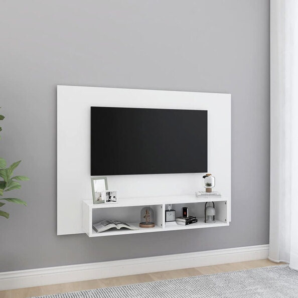 Caron Wooden Wall Entertainment Unit In White