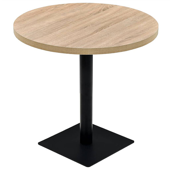 Causer Round Wooden Bistro Table In Oak