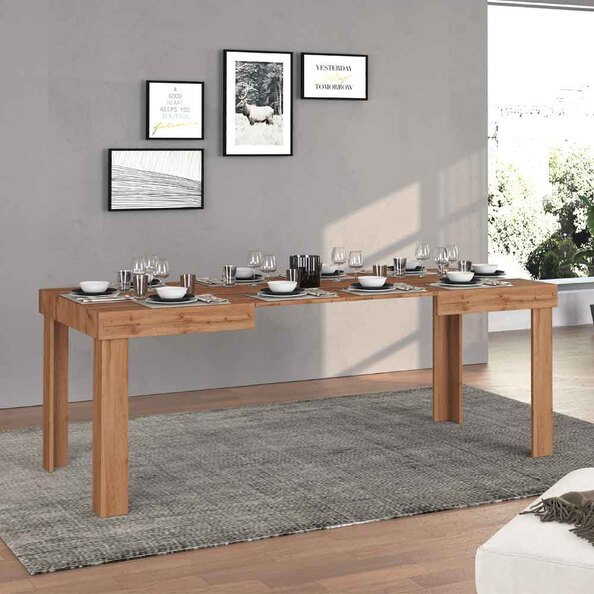 Centennial Wooden Extending Dining Table In Wotan Oak