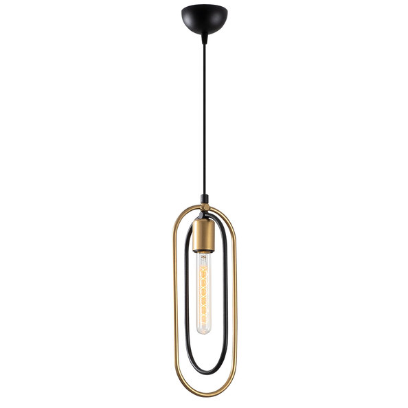 Cerco Metal Ceiling Pendant Light in Black and Gold