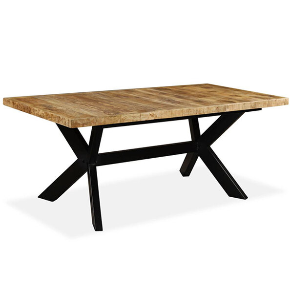 Cevis Extra Large Rough Mango Wood Dining Table In Natural