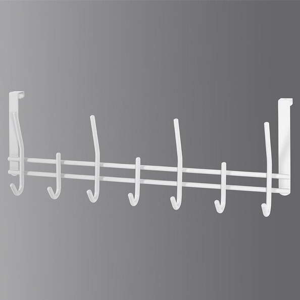 Chadron Metal Wall Mounted Coat Rack In White