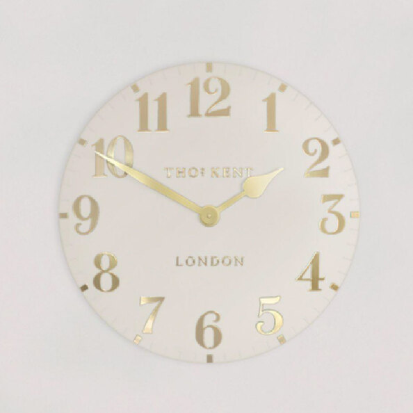 Chantilly Medium Metal Mantel Clock In Oatmeal