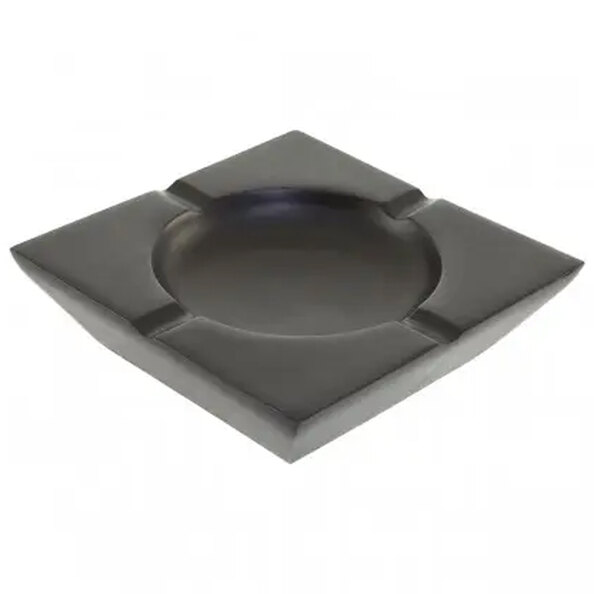 Charlton Aluminium Square Ashtray In Matt Black